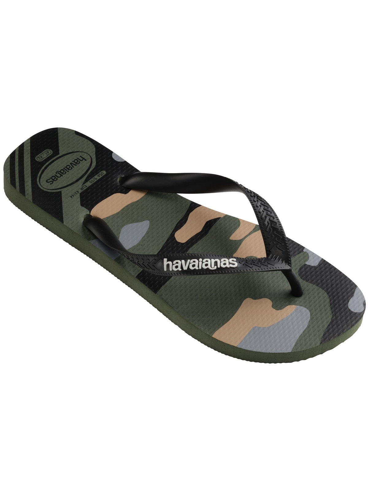 HAVAIANAS Tongs pour hommes Hav. Haut camu 4141398.6134 noir