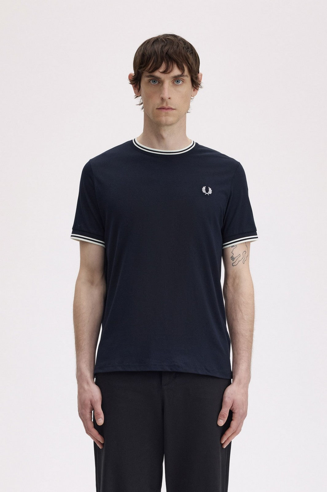 FRED PERRY T-shirt Uomo FP TWIN TIPPED T-SHIRT FP-M1588V-57 795 NAVY