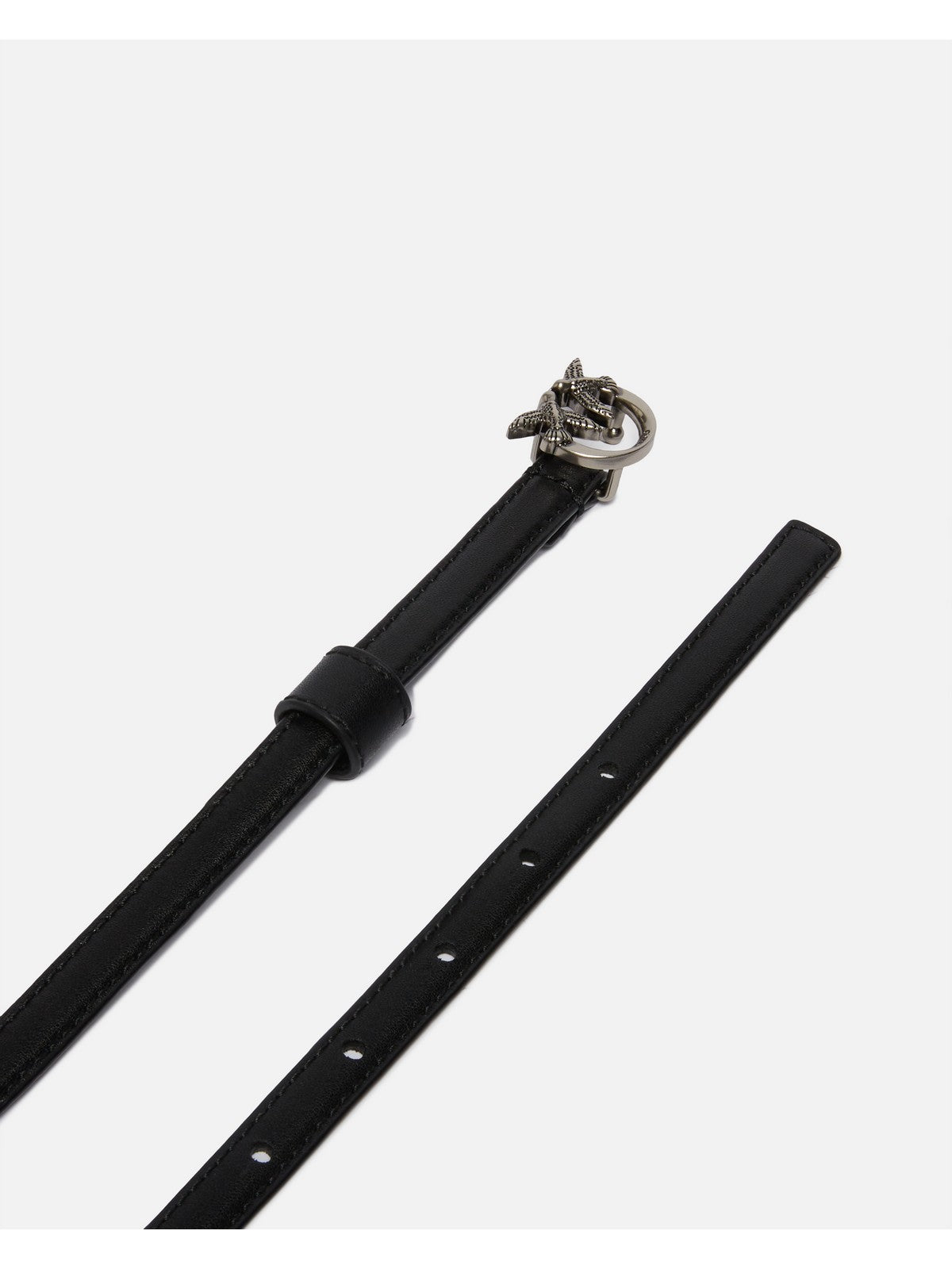 PINKO Cintura Donna LOVE BERRY H1 BELT.LOW 102148-A0F1 Z99O NERO-OLD SILVER