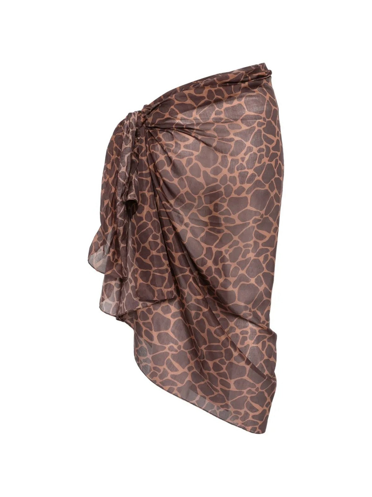 MC2 SAINT BARTH Pareo Donna  THAITI 03498L SILK VOILE GIRAFFE SKIN 18