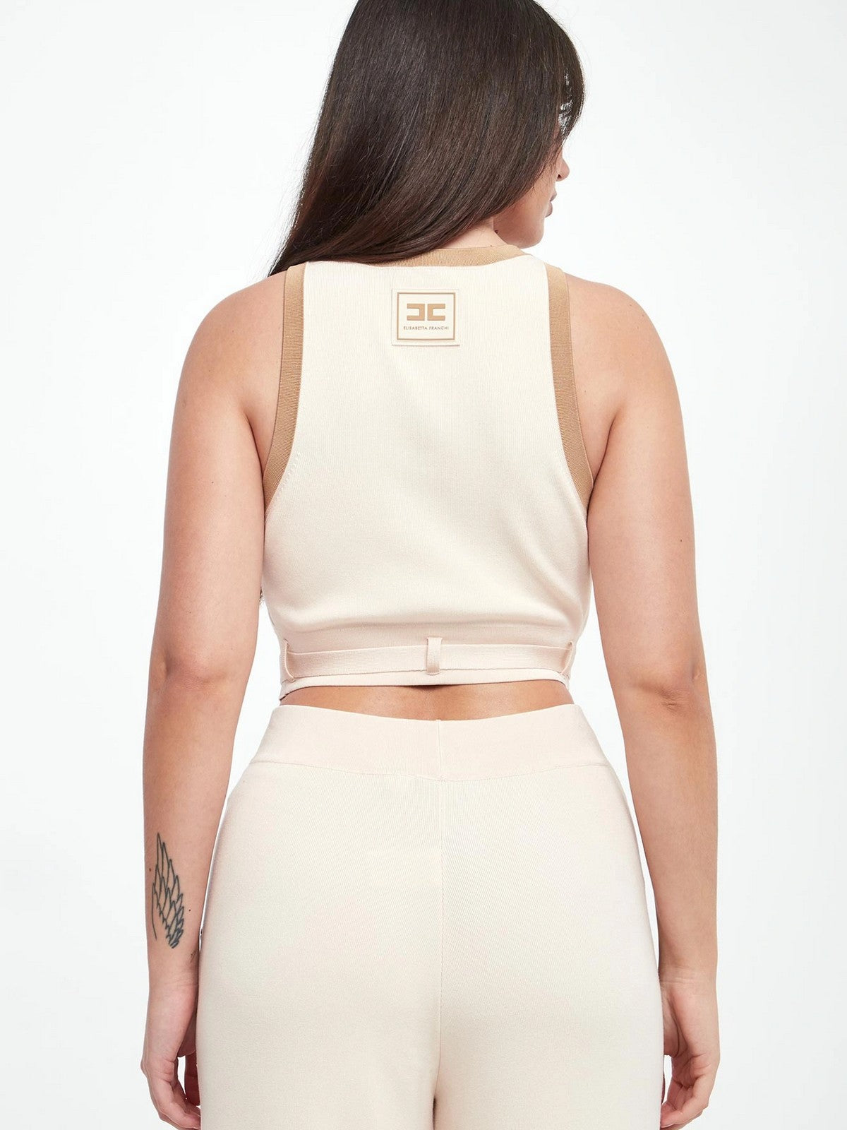 ELISABETTA FRANCHI Top Donna  TK71S61E2 U69 BURRO/CAMMELLO
