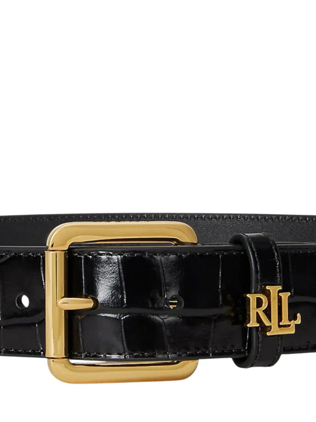 LAUREN RALPH LAUREN Cintura Donna LOGO KEEPER-BELT-MEDIUM 412980806 001 BLACK