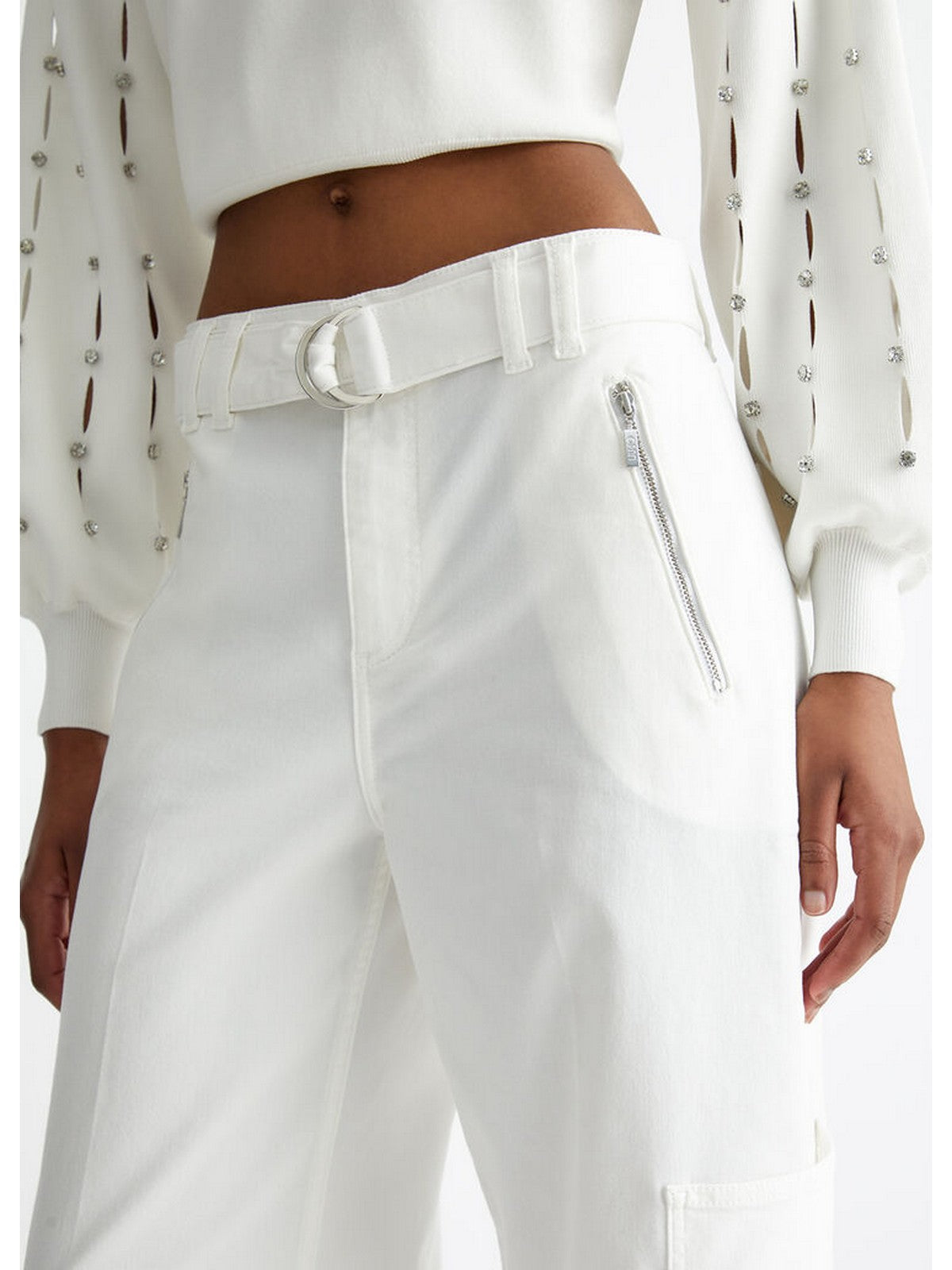 Liu Jo White Woman Pants WF4397T7144 10701 White