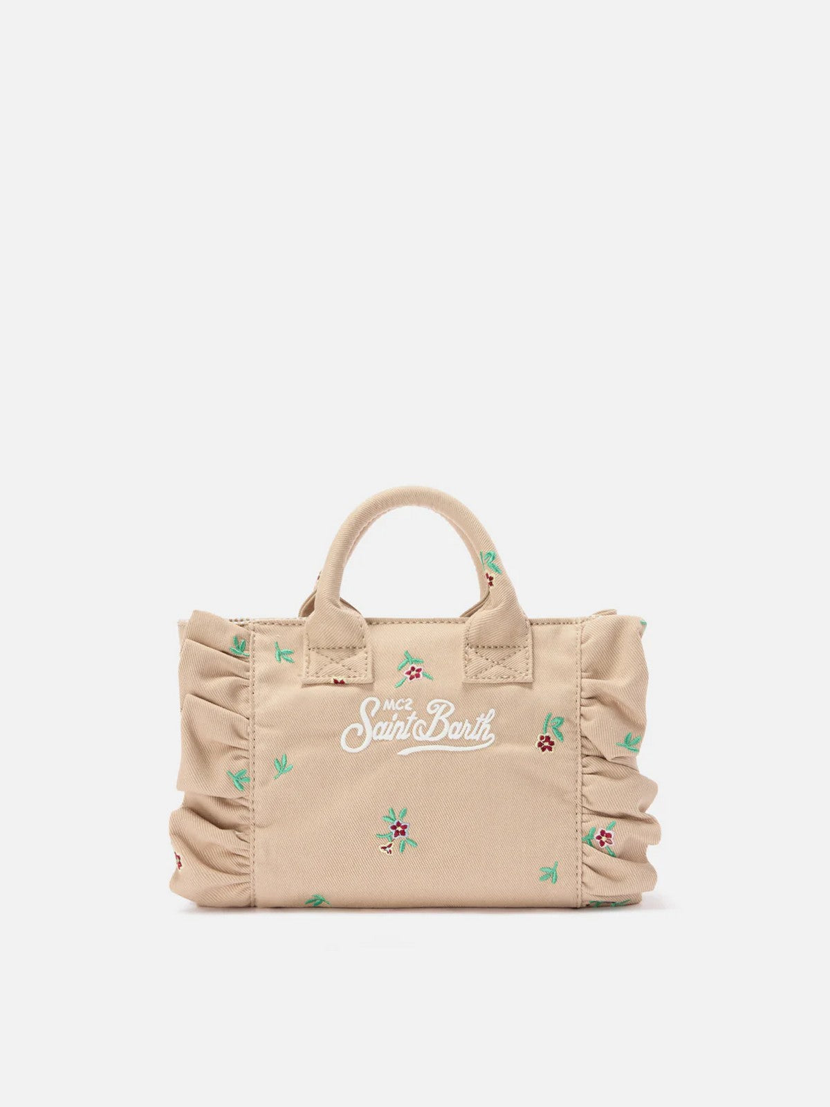 MC2 SAINT BARTH Borsa Donna  VANITY MINI VOLANT 01756L DENIM FLOWERS 11 EMB