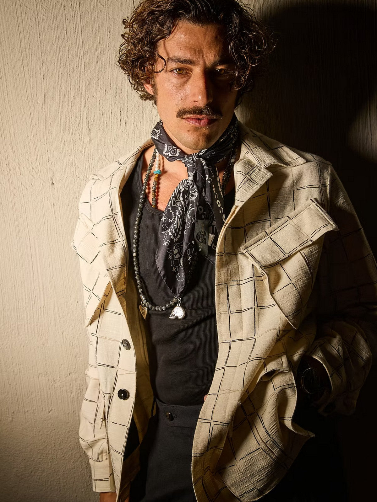 GABRIELE PASINI Foulard Uomo  59008/3  6110 Nero