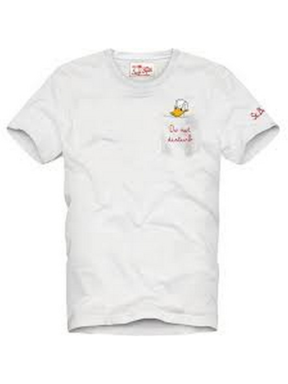 T-shirt MC2 Saint Barth i męski słup Austin 04787F White