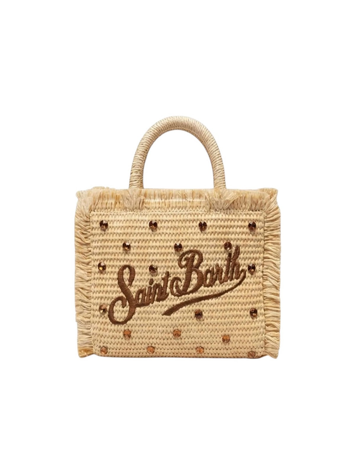 MC2 SAINT BARTH Borsa Donna  VANITY MINI STRAW N 02747L STRASS 18 EMB