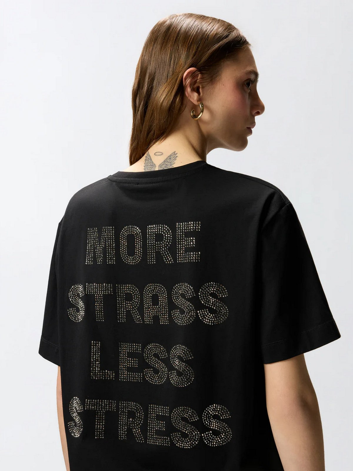 PINKO T-shirt Donna STREPITOSO T-SHIRT 105526-A33S Z99 NERO LIMOUSINE