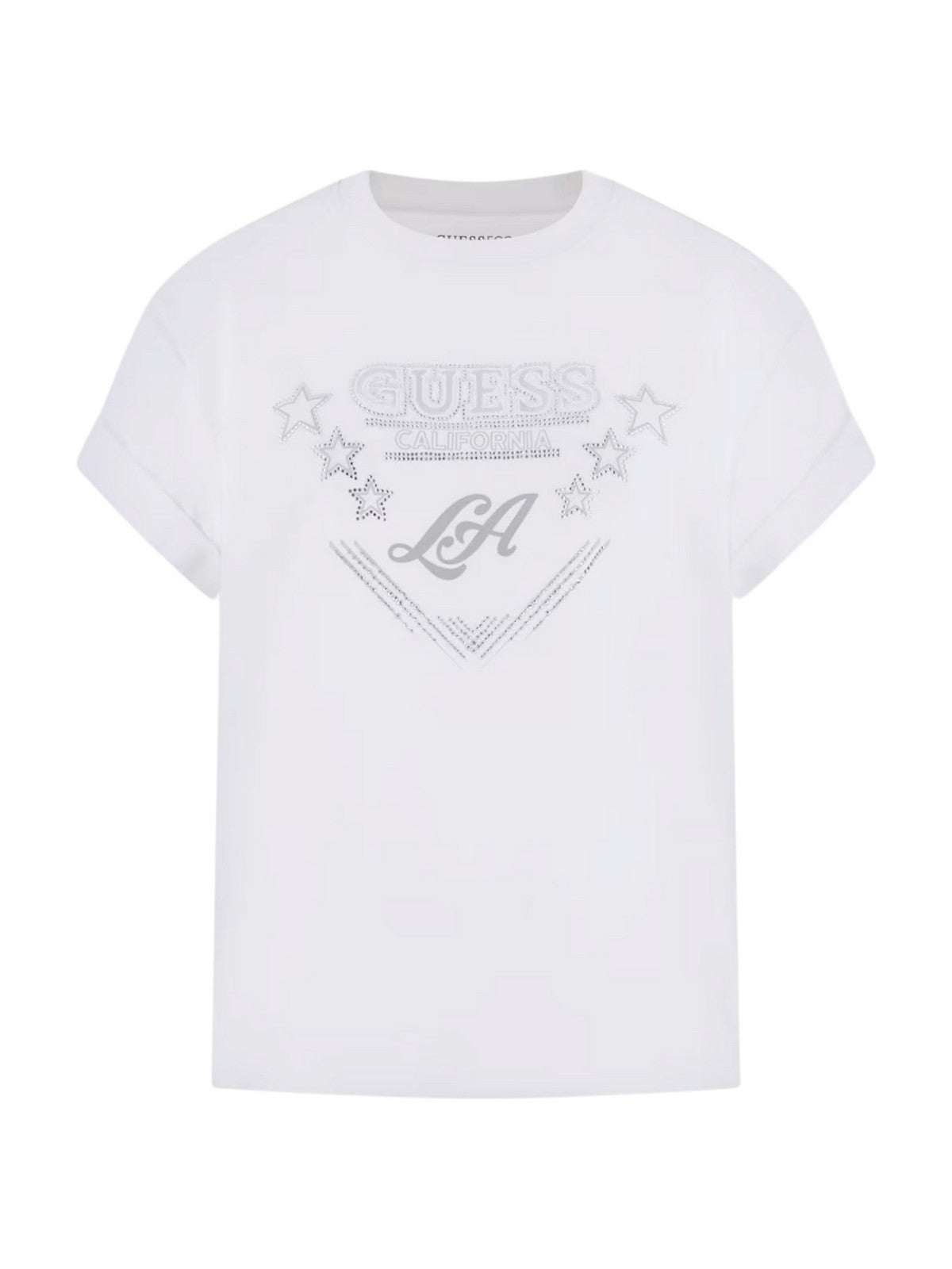 GUESS T-shirt Donna SS CN LA STARS TEE W6RI30 I3Z14 G011 PURE WHITE