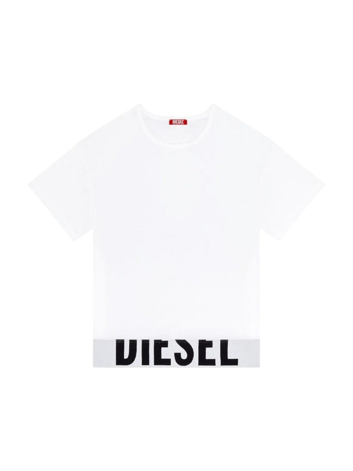 DIESEL Damen T-Shirt UFTEE-SPORT-CROPPED-T-SHIRT MAGLIETTA A14593 0HMAU 100 100 - WEISS