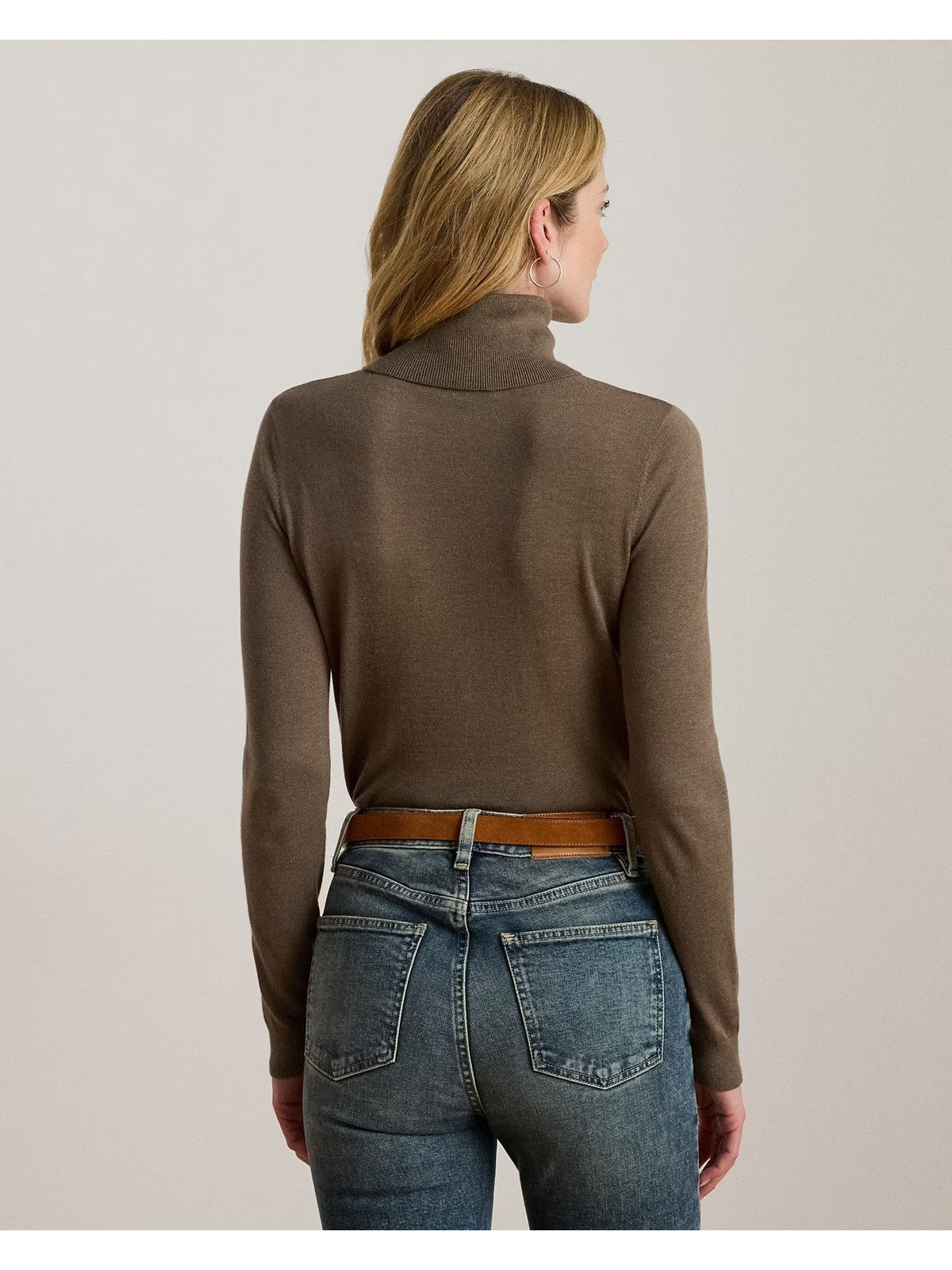 LAUREN RALPH LAUREN Maglione Donna ZOE-LONG SLEEVE-PULLOVER 200940470 016 TAUPE BROWN HEATHER