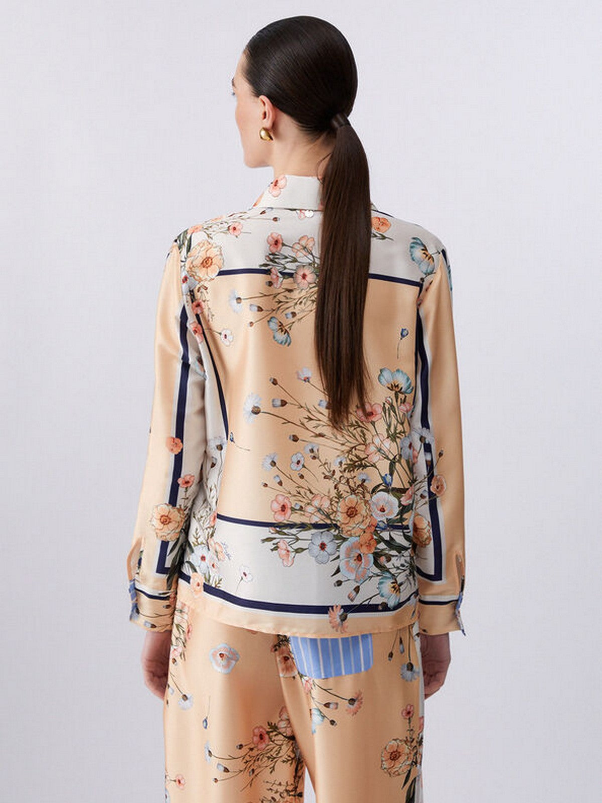 LIU JO WHITE Camicia Donna  WA6357T2555 P9547 Blu str/bloom.small