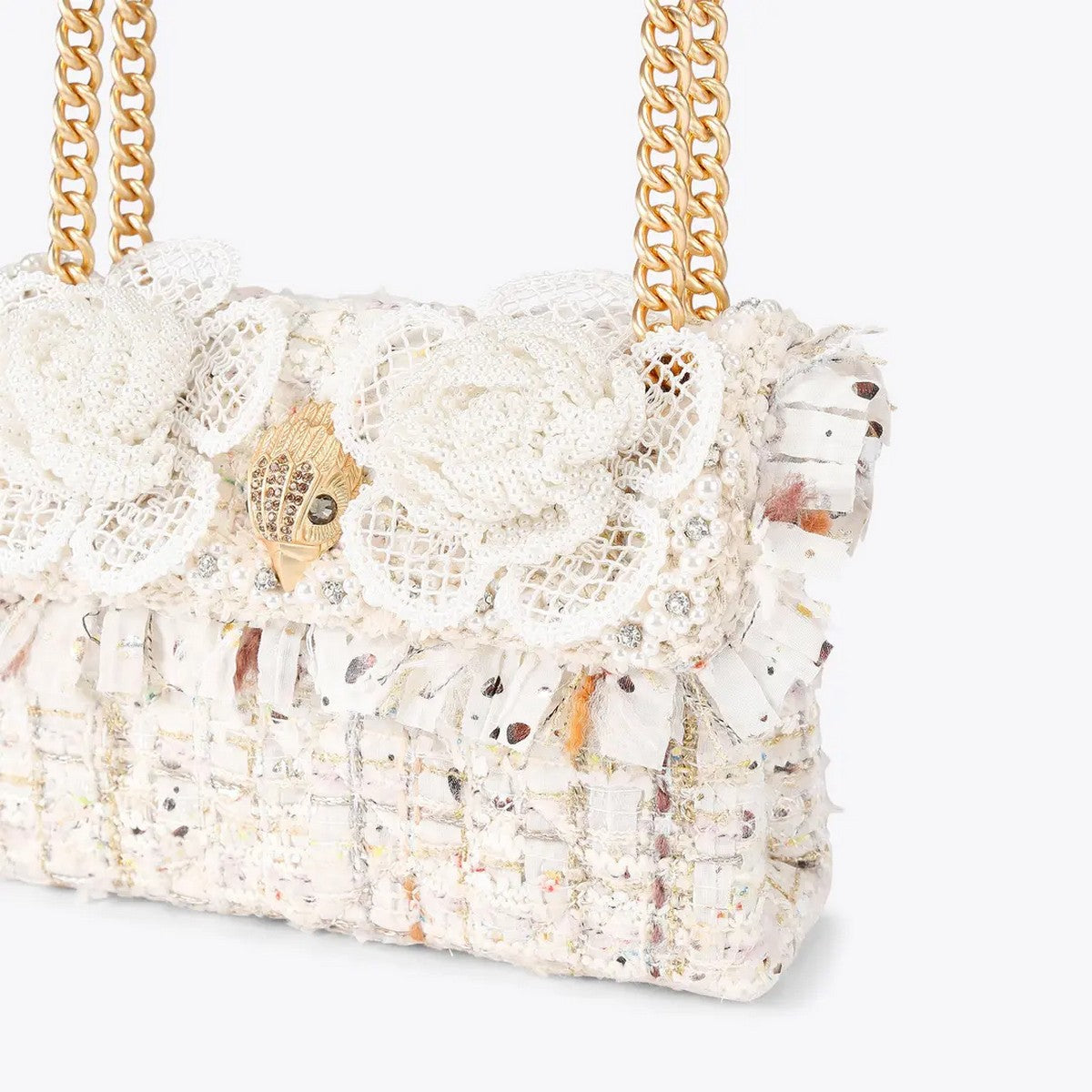 KURT GEIGER Borsa Donna 690-TWEED MINI KENSINGTON 5379544069 BONE/COMB BONE/COMB