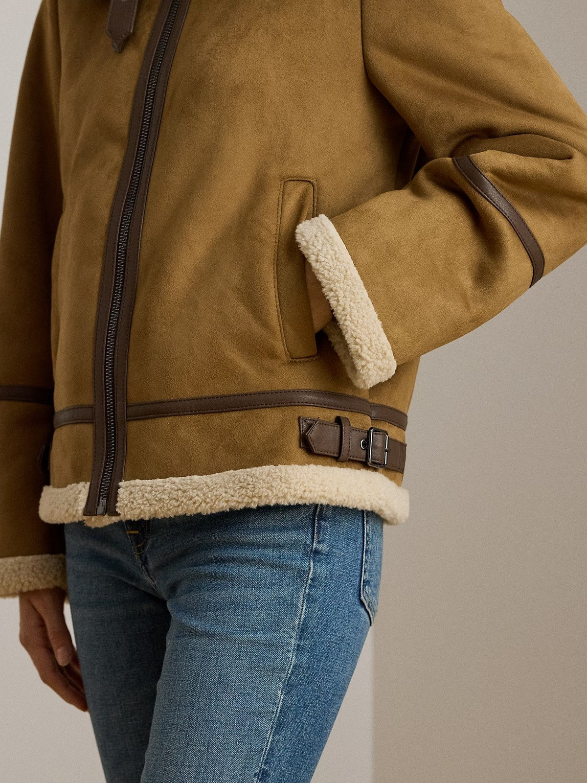 LAUREN RALPH LAUREN Cappotto Donna "FX SH SB 24""-UNLINED-COAT" 297P04122 002 camel