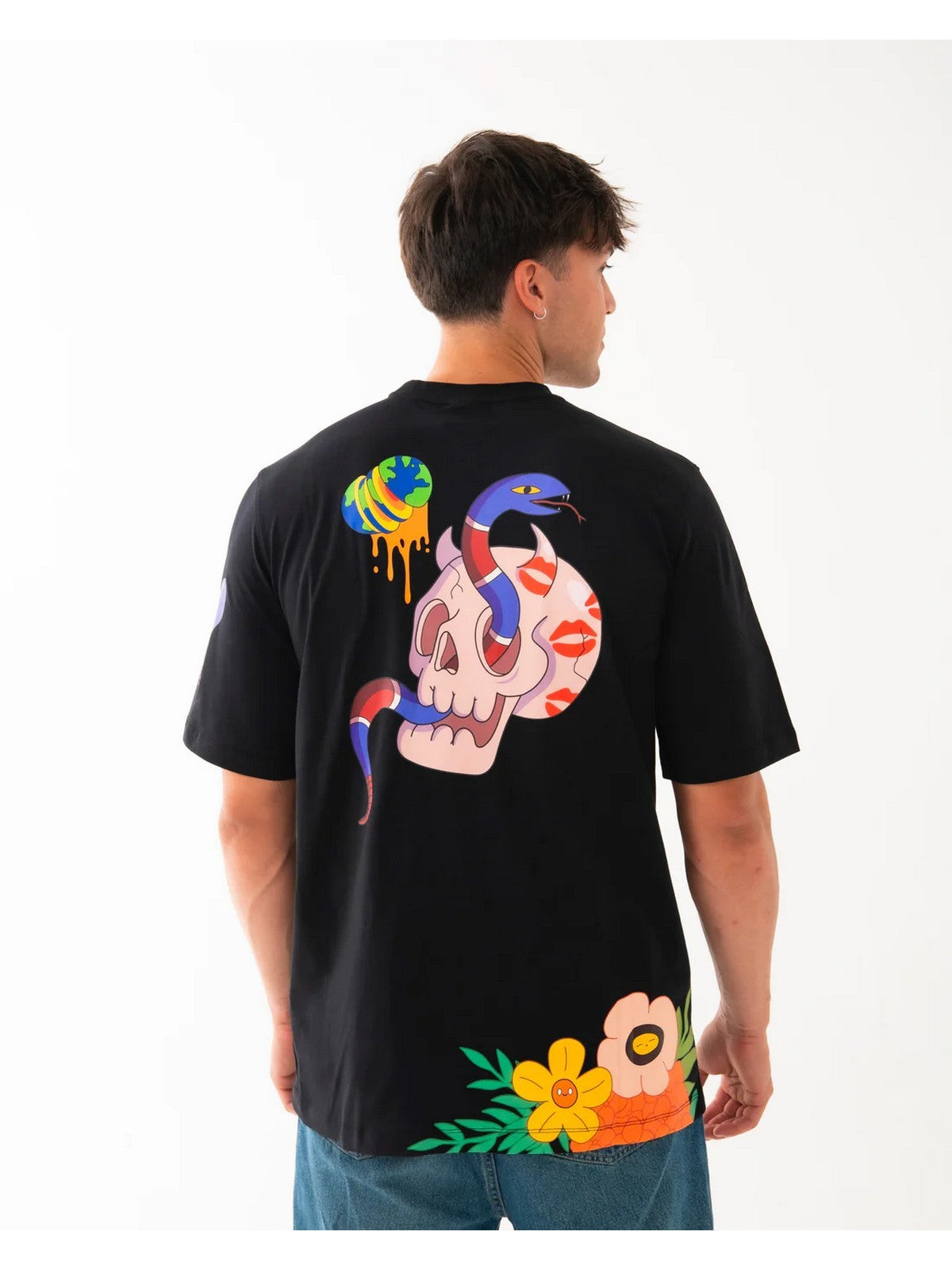 SPRAYGROUND T-shirt Uomo WTF SKULL VOER T-SHIRT SP861BLK BLACK