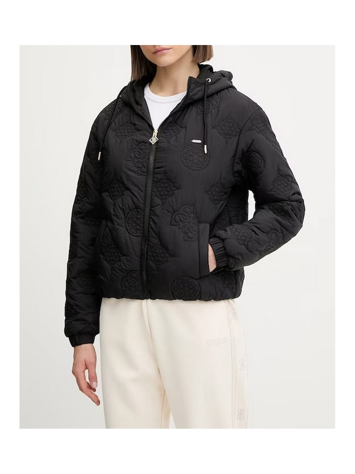 GUESS SPORT Piumino Donna  V5YL03 WHEB2 FJ87 PEONY QUILTED BLACK