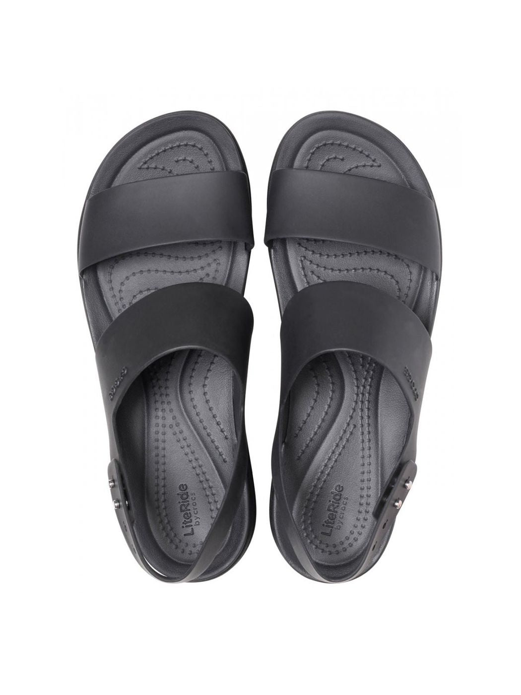 Crocs Sandalo Donna Brooklyn niedriger Keil 206453 060 Schwarz