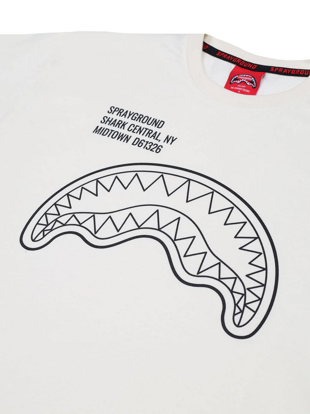 SPRAYGROUND T-shirt Uomo SHARK CENTRAL NEW REGULAR T-SHIRT SP831IVO IVORY