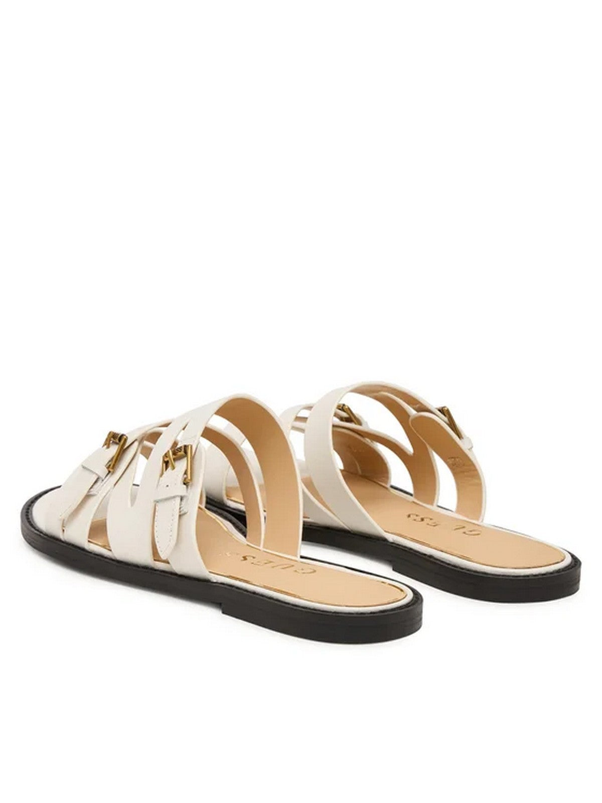 GUESS Sandalo Donna GRAYDEN FLJGRY LEA03 WHITE WHITE
