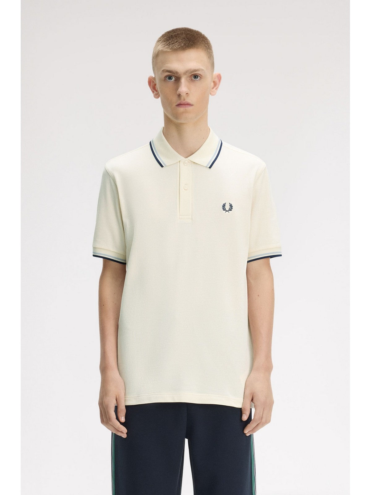 FRED PERRY Polo Uomo  FP-M3600P 94B ECRU/DSKBL/FRNVY