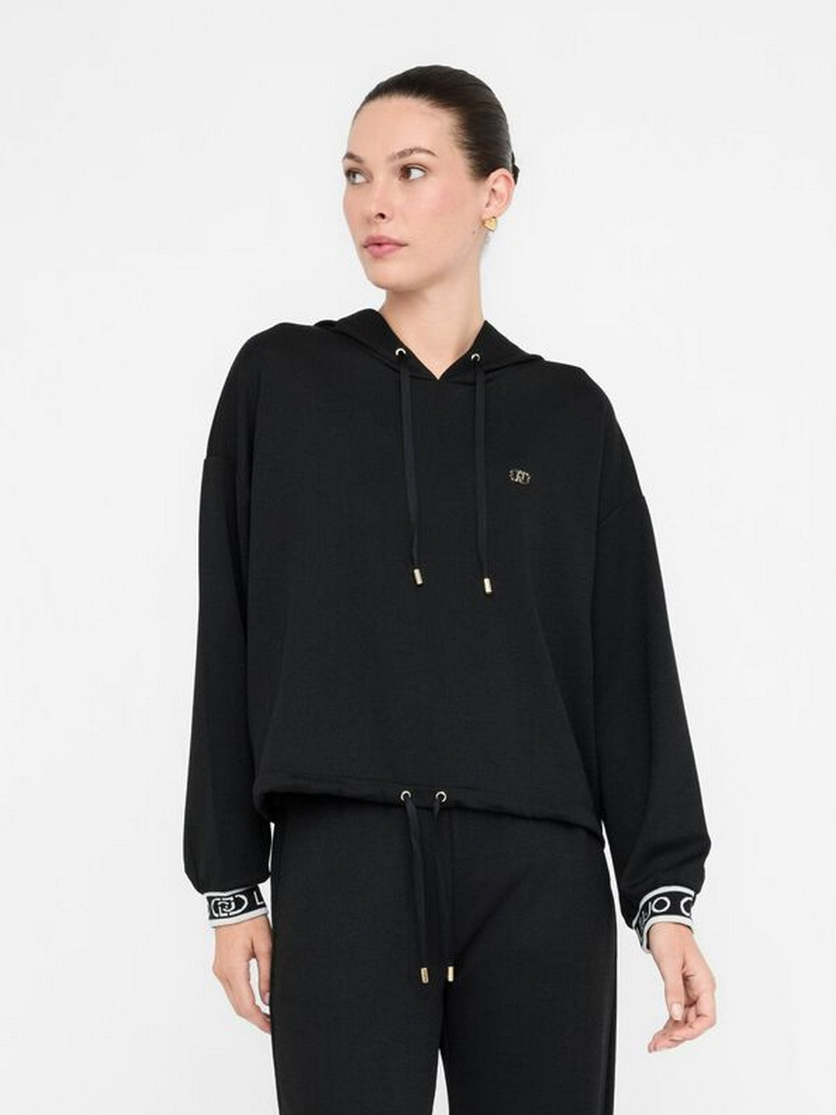 LIU JO SPORT Felpa Donna  TF5285J4747 R9342 Nero/nero lux