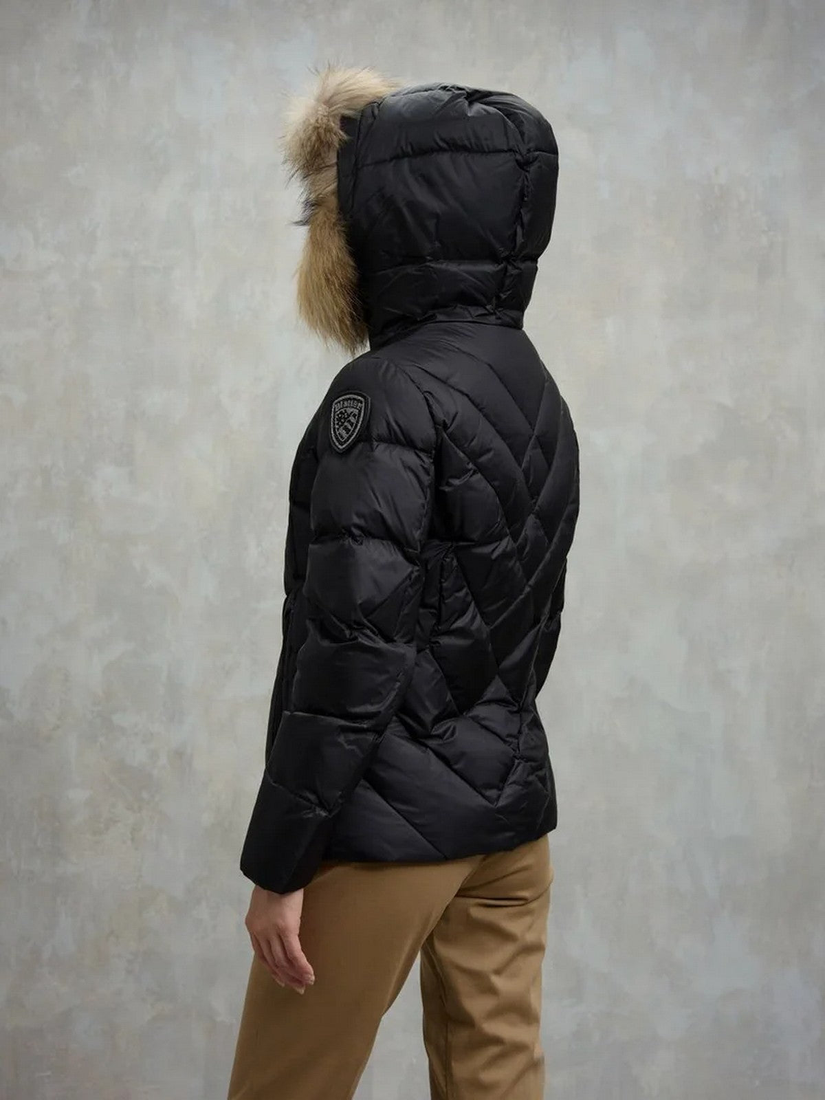 BLAUER Piumino Donna ALICIA 25WBLDC03097 006047 999EI NERO interno BEIGE 301