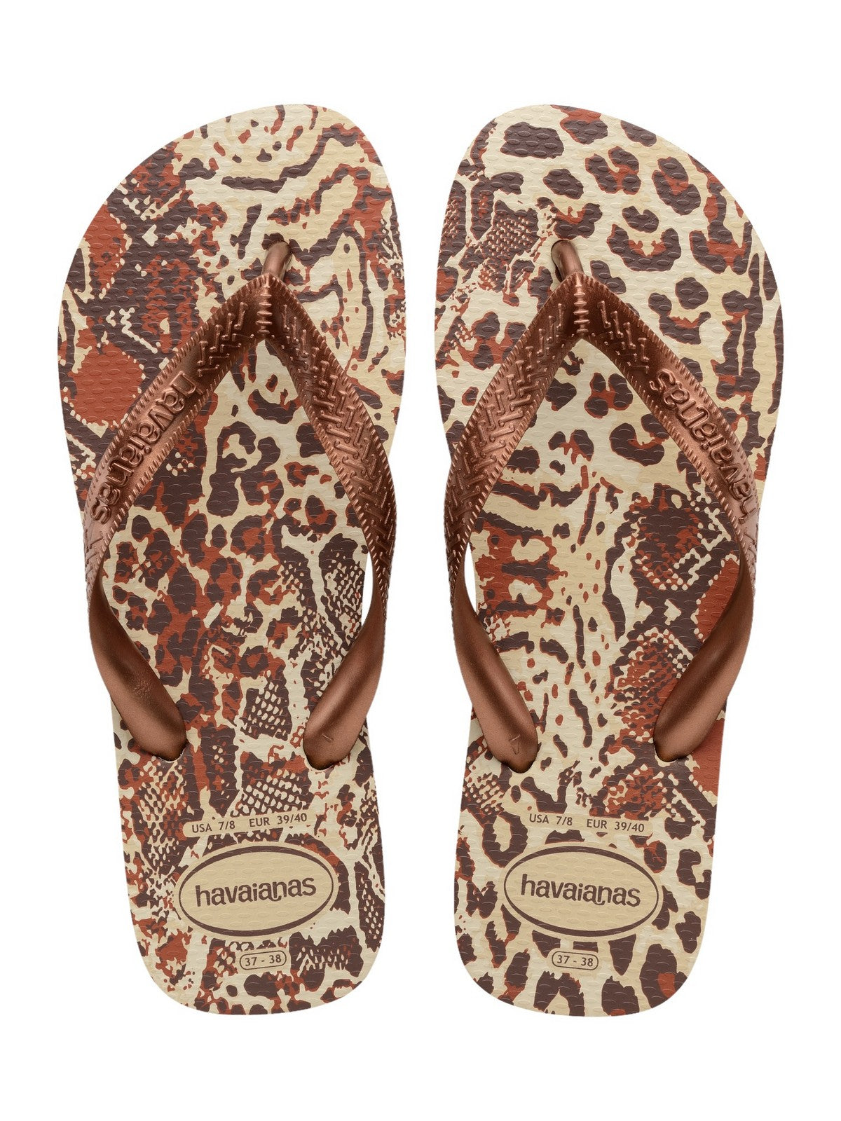 Havaianas Flip Flops Woman Hav. Najlepsze zwierzęta 4132920.7440 beżowe