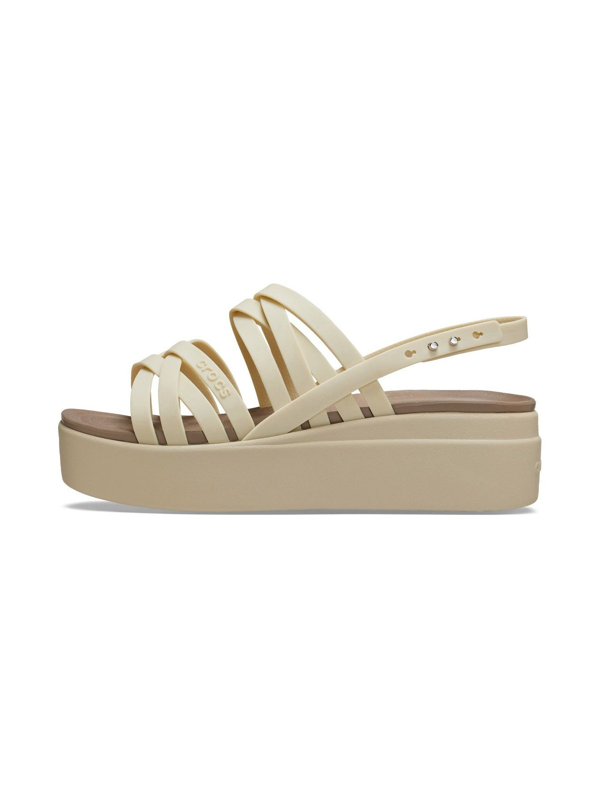 Crocs Sandalo Woman Brooklyn Strappy Low 206751 2y2 Beige