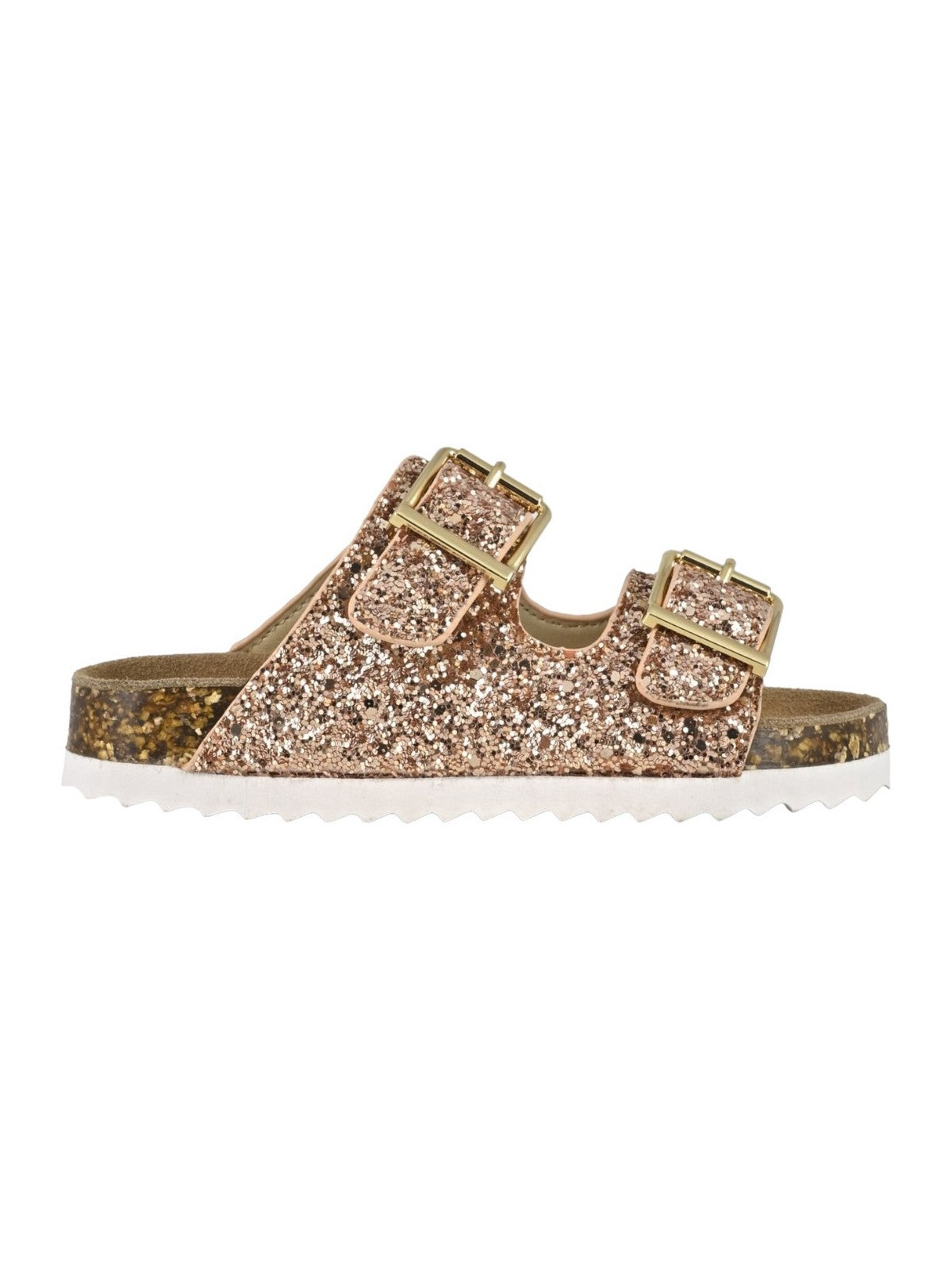 Farben der kalifornischen Sandalenmädchen und Mädchen Glitter Sandale 2 Schnallen HC.2415 Pkgol Gold