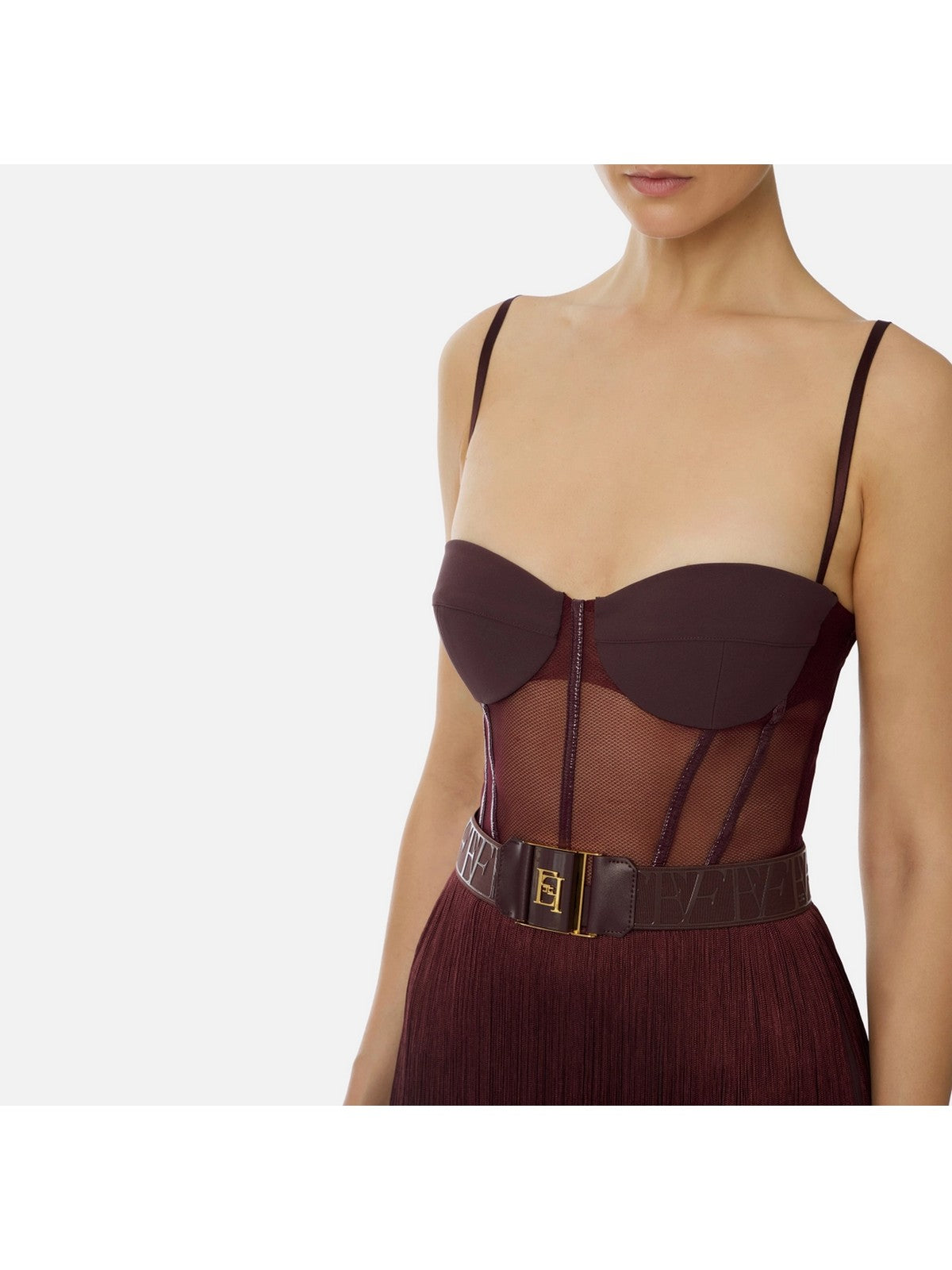 ELISABETTA FRANCHI Abito Donna  AB82556E2 EA4 MERLOT gioboutiqueweb
