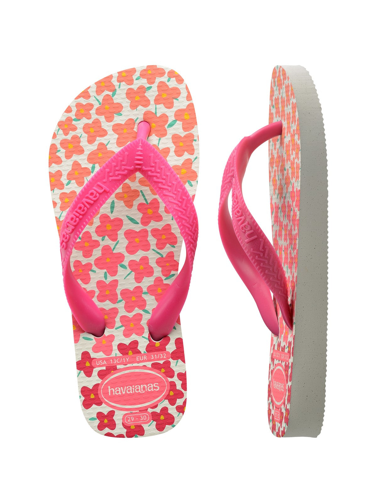 Havaianas Flip Flops Mädchen und Mädchen haben. Kinder Flores 4000052.7026 Weiß