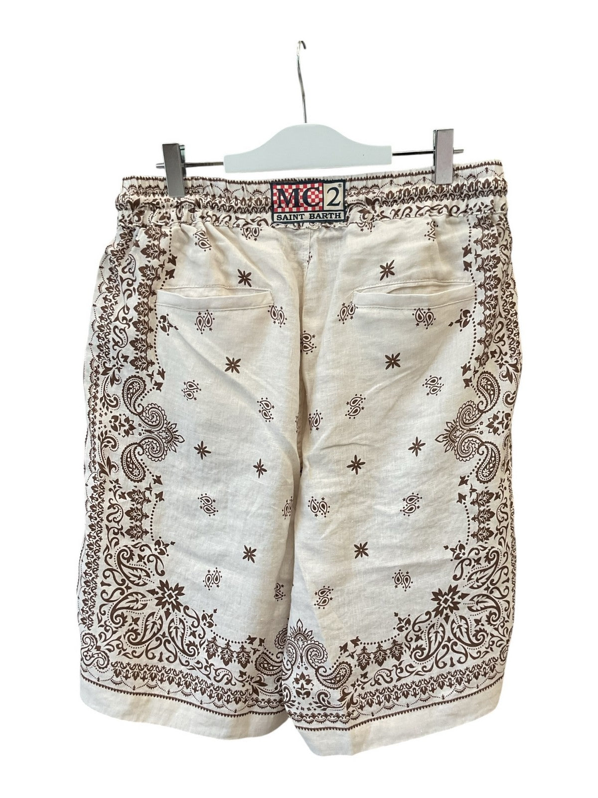 MC2 SAINT BARTH Bermuda Uomo  MARSEILLE PLACED 07980L LINEN BANDANNA PAISLEY 11