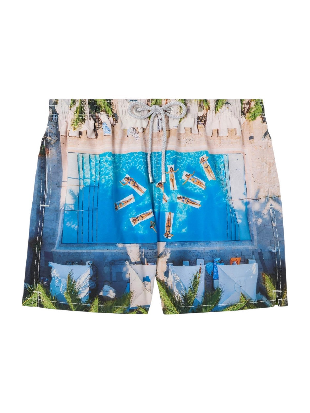 MC2 SAINT BARTH Costume da bagno Uomo  GUSTAVIA PLACED PRINT 08216L RD POOL LIFESTYLE 01
