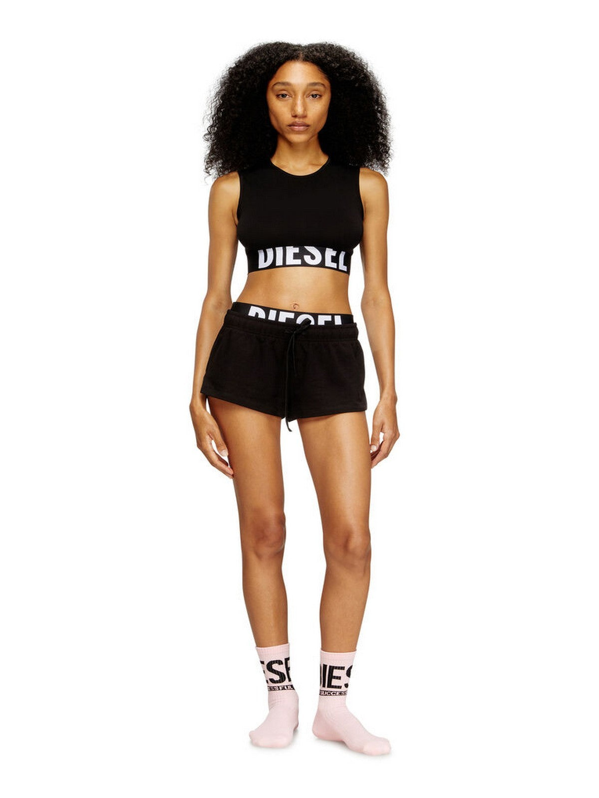 DIESEL Pantaloncino Donna MIRANDA-D-POP Fake A21481 0IKBJ 9XX 001 - BLACK