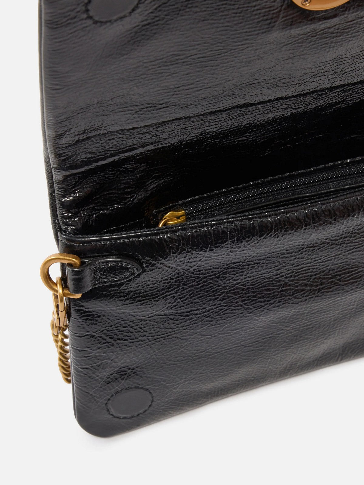 PINKO Borsa Donna CLICK SOFT HORIZONTAL MINI SHI 106023-A315 Z99Q NERO-ANTIQUE GOLD