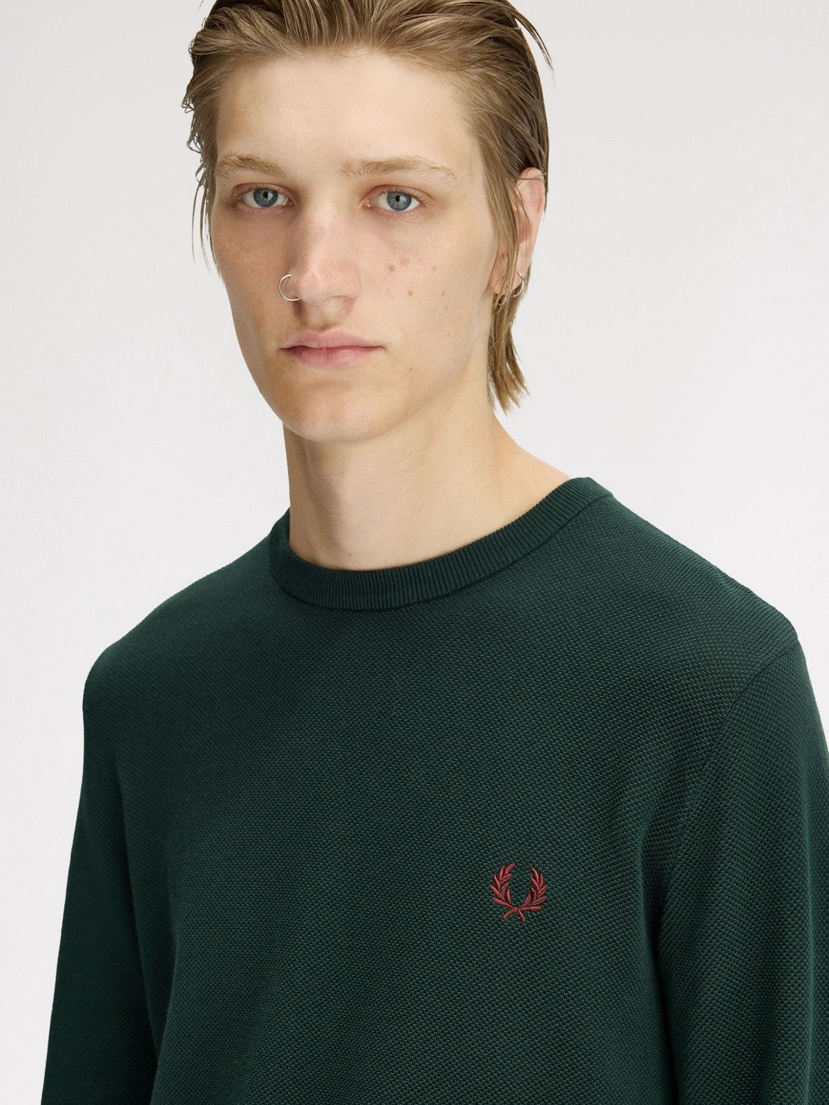 FRED PERRY Maglia Uomo FP PIQUE STITCH JUMPER FP-K1309-57 30A GRASSROOTS