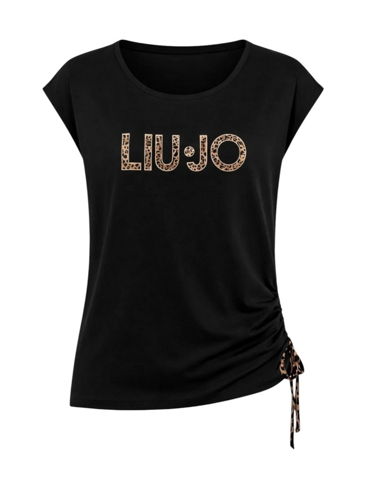LIU JO BEACHWEAR T-shirt Donna  VA6047JS360 Y9908 Nero/animalier