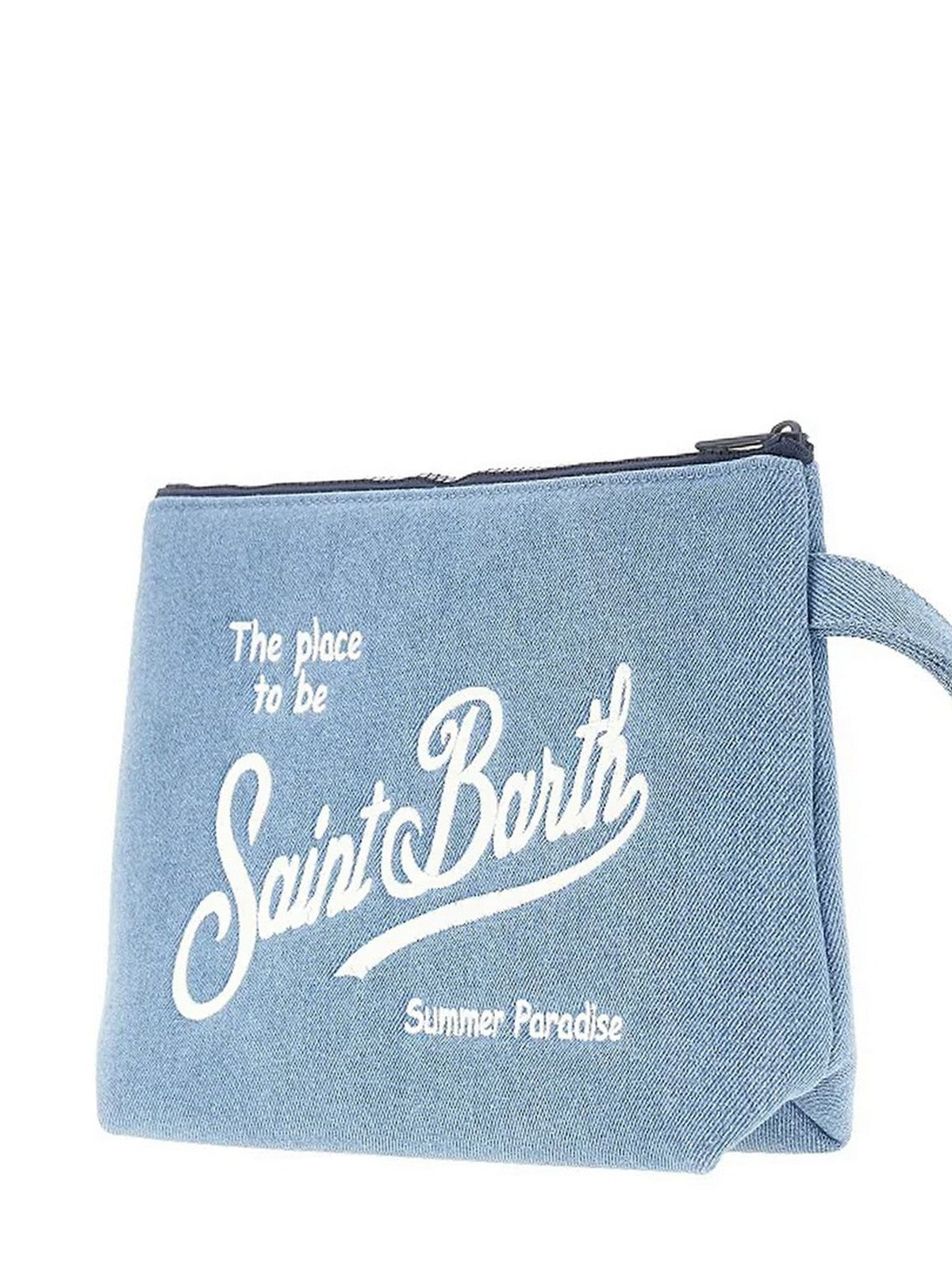 MC2 SAINT BARTH Pochette Unisex adulto  ALINE DENIM L 01759L DENIM LIGHT EMB