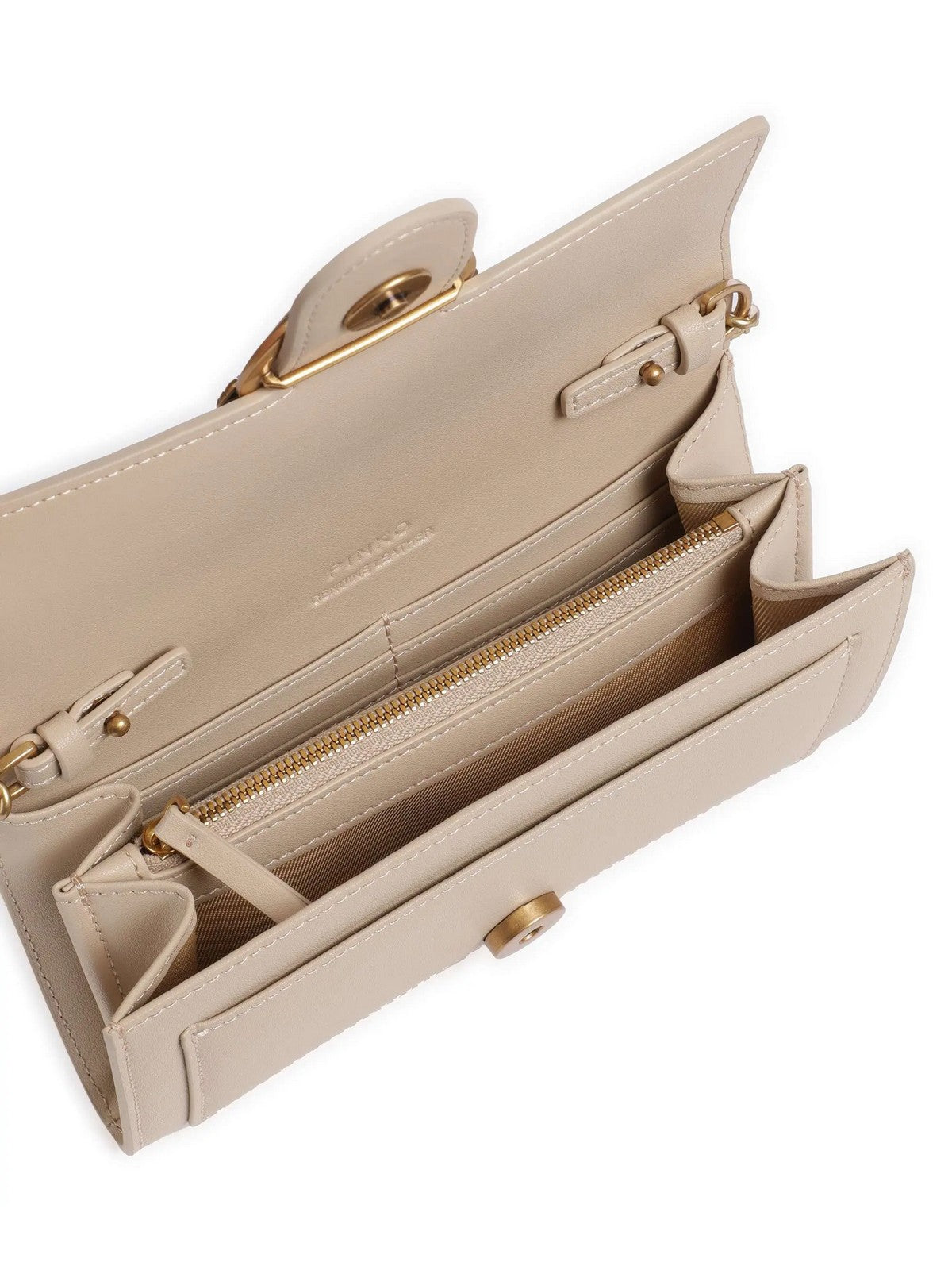 Pinko Frau Bag Love One Wallet C Vetello Seide 100062-A0F1 C50Q Beige