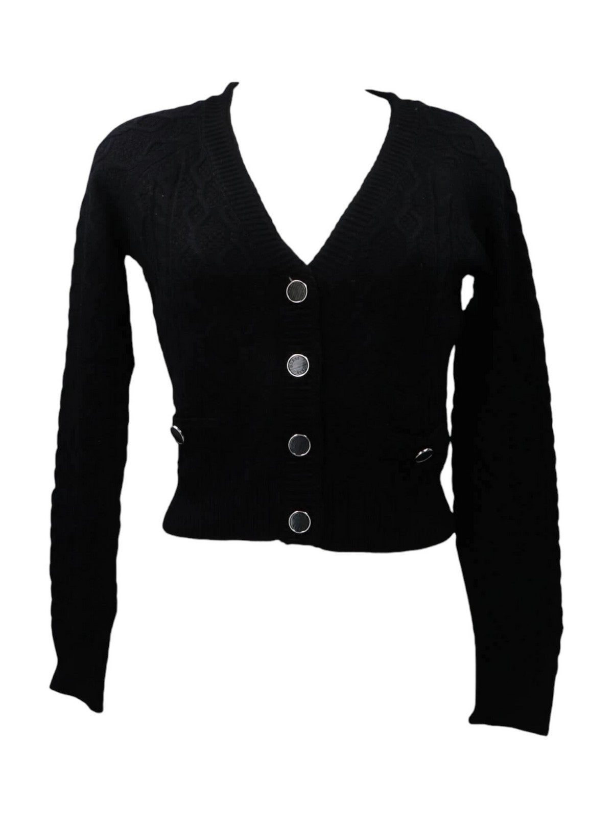 GUESS Cardigan Donna ISABELLE LS VN CARDI SWTR W4YR22 Z37L1 JBLK Nero gioboutiqueweb