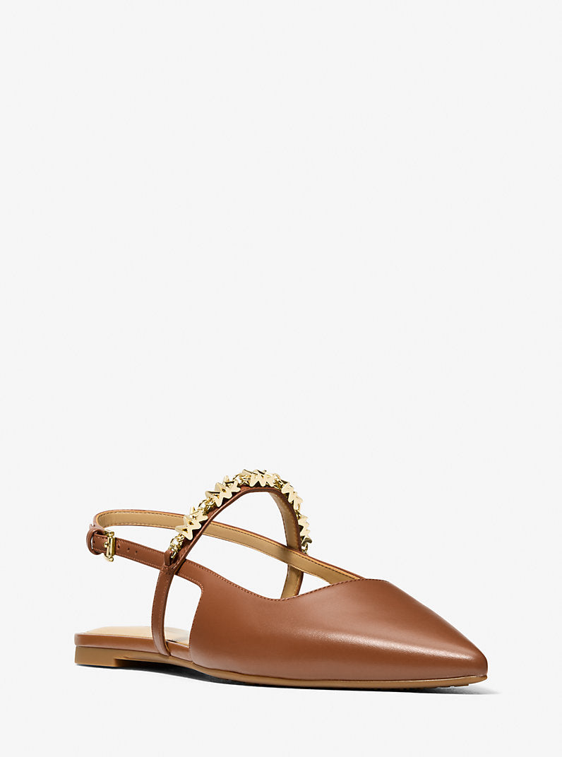 MICHAEL KORS Sandalo Donna DINA FLEX SLING FLAT 40R6DIFP2L 230 LUGGAGE