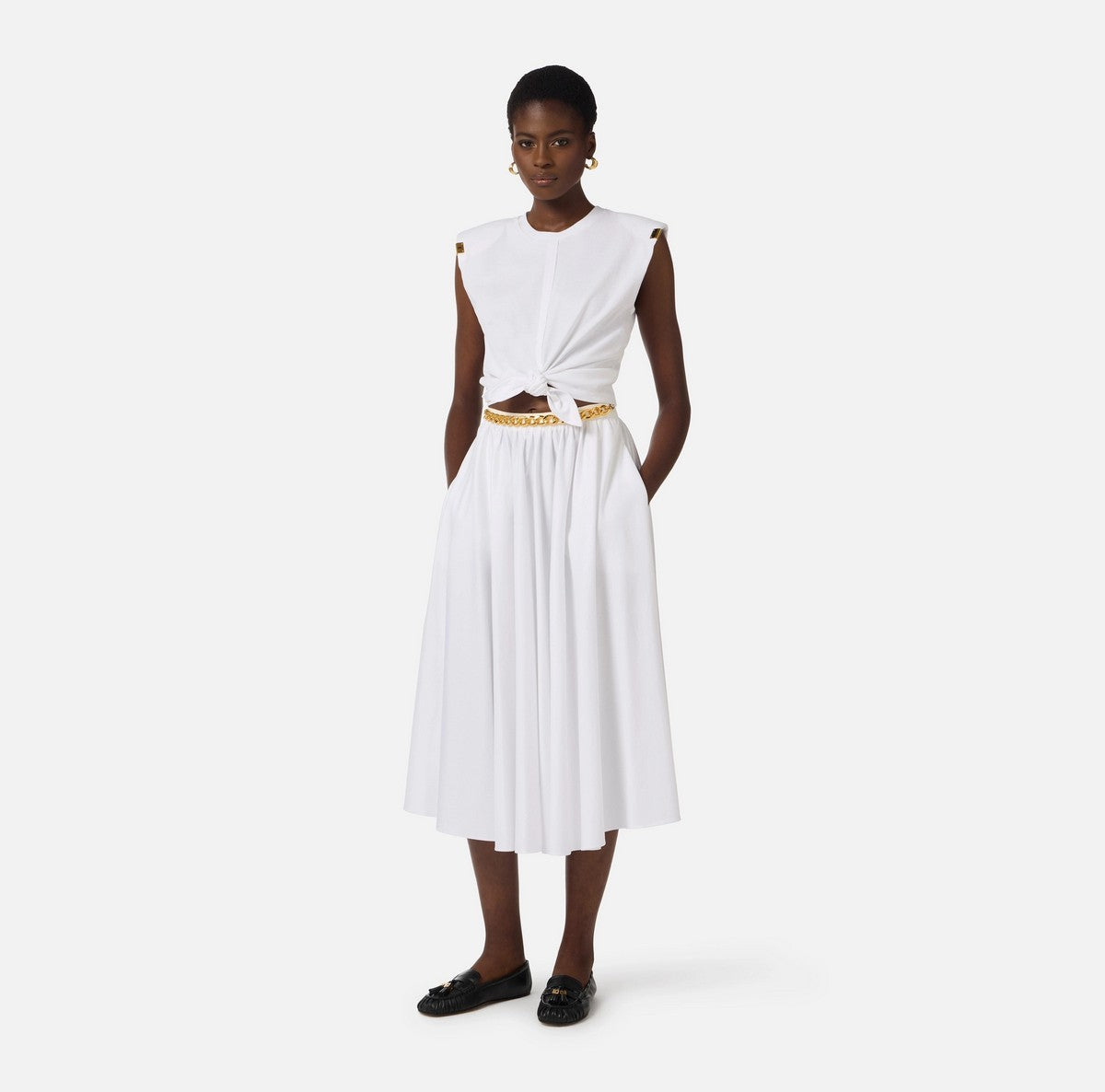 ELISABETTA FRANCHI T-shirt Donna  MA01161E2 270 GESSO