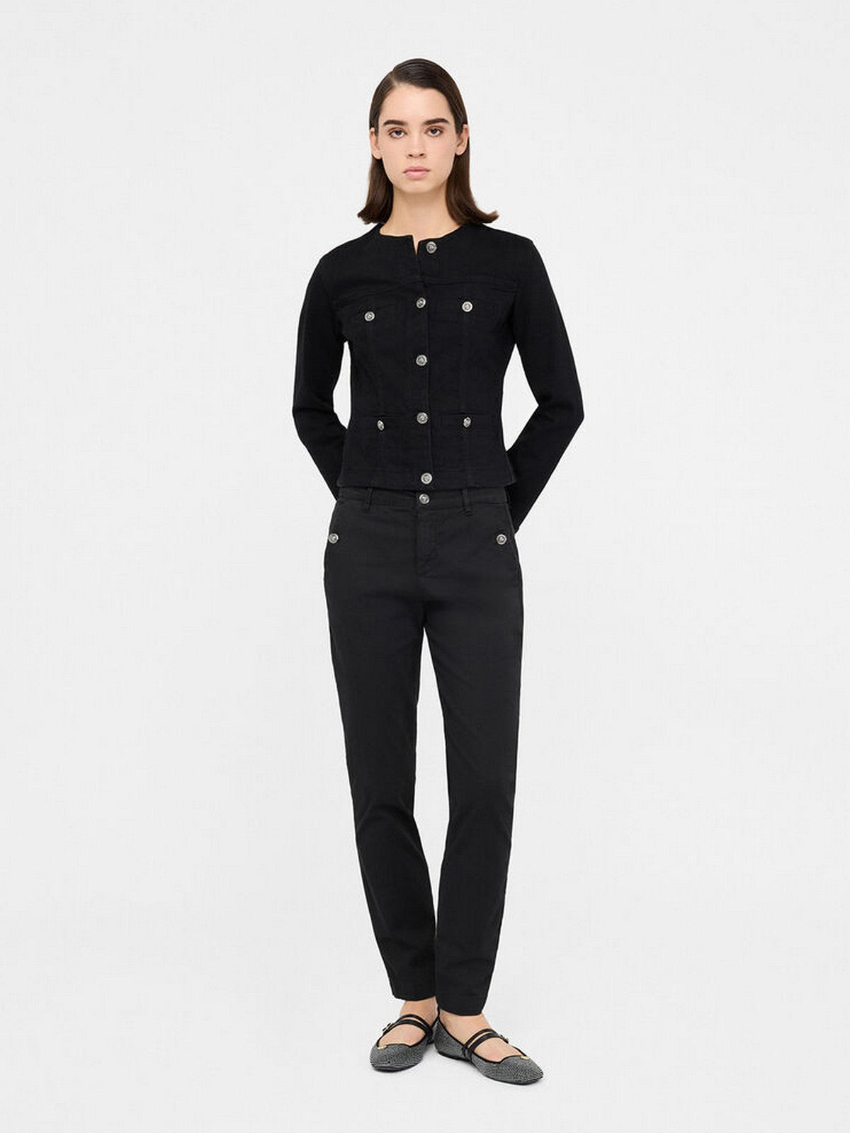 LIU JO BLUE DENIM Giubbino Donna  UF5154D0275 87411 Den.Black glamorous