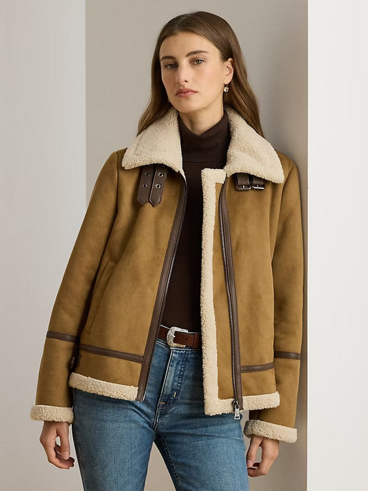 LAUREN RALPH LAUREN Cappotto Donna "FX SH SB 24""-UNLINED-COAT" 297P04122 002 camel