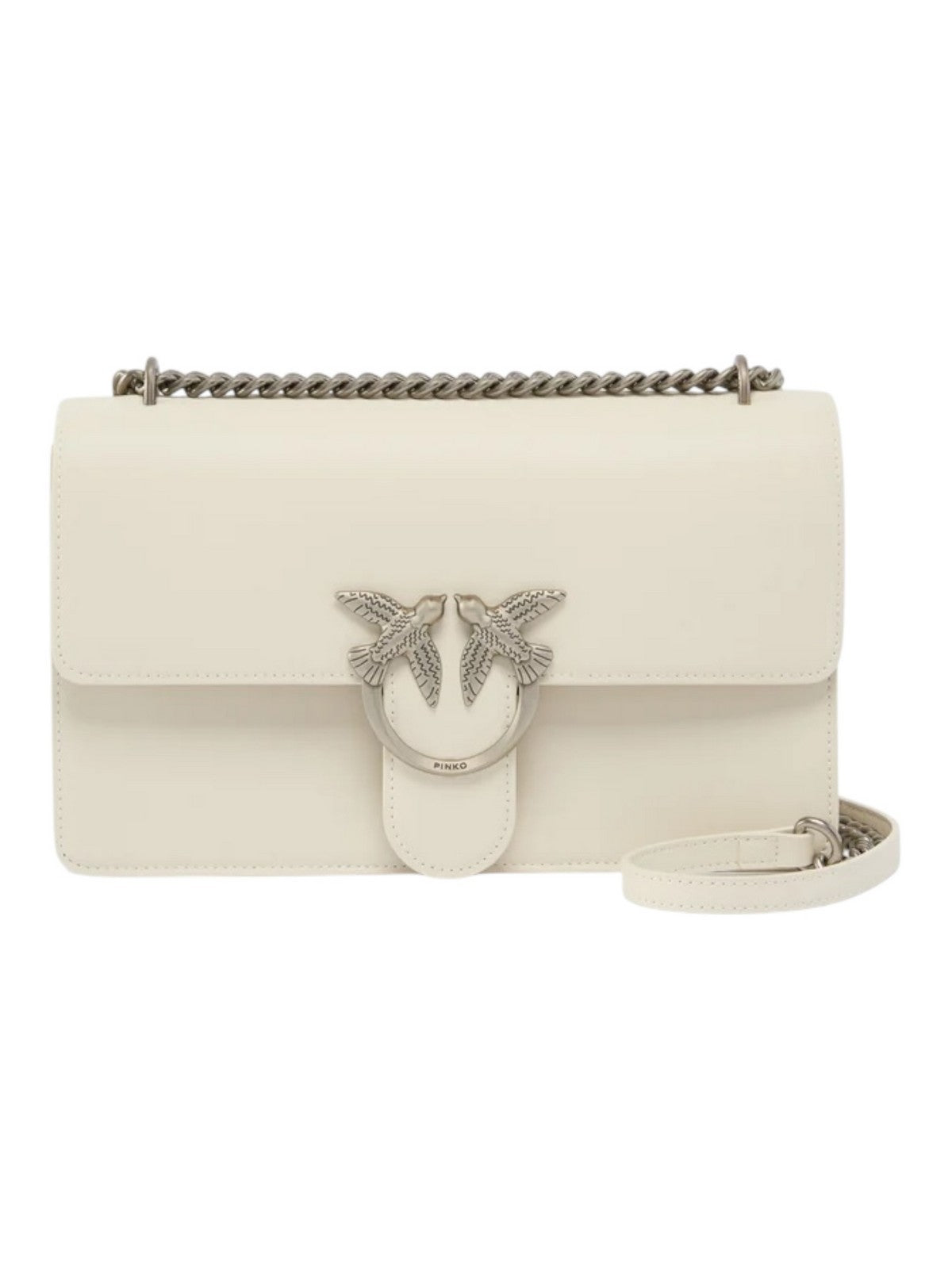 Pinko Woman Bag Love One Classic DC Vitello SE 100941-A0F1 Z14O White