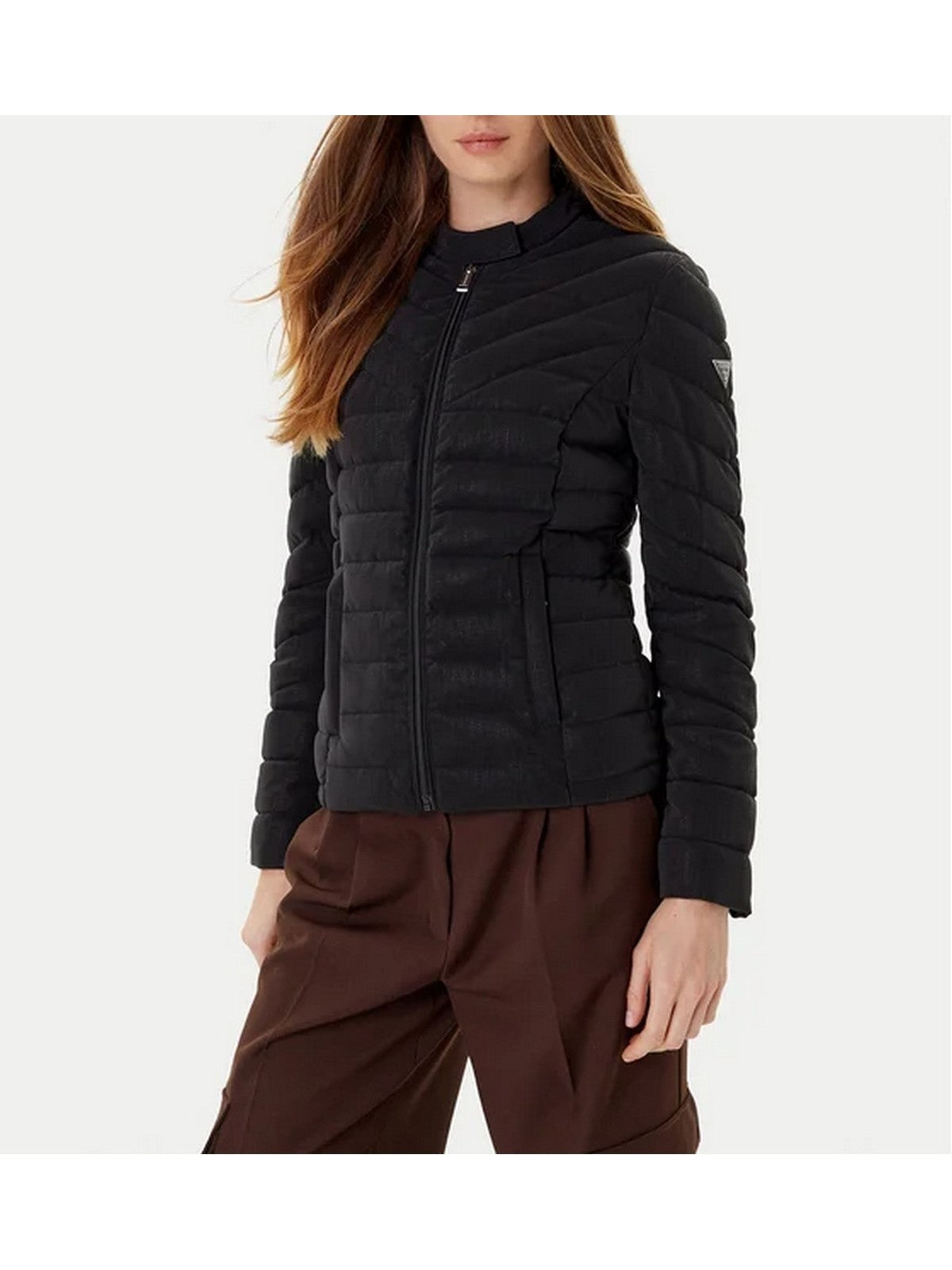 GUESS Giubbino Donna NEW VONA STRETCH JACKET W5YL13 WHDQ0 JBLK Jet Black A996