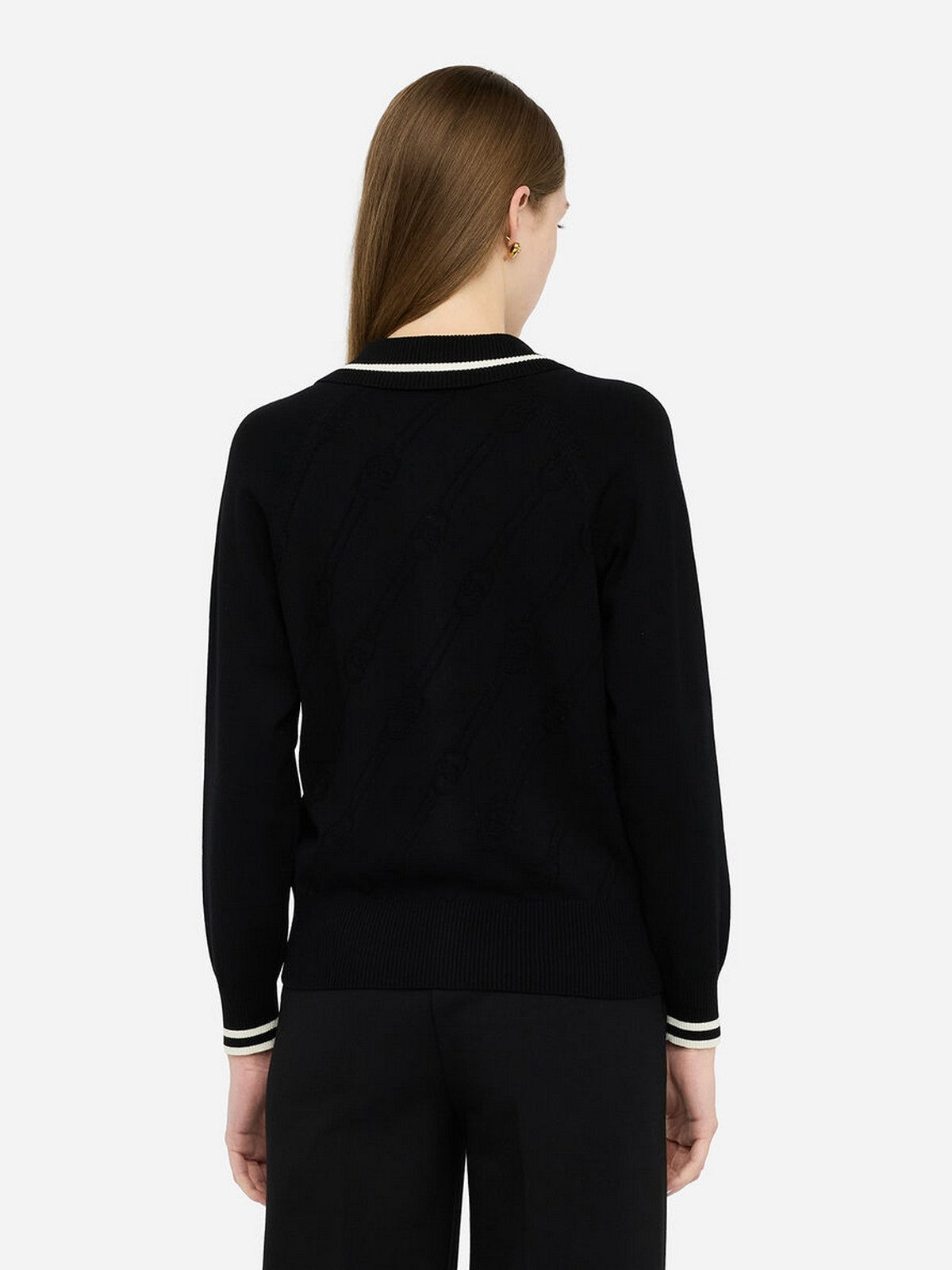 LIU JO SPORT Cardigan Donna  TF5032MS63L 03N66 Nero/bianco latte