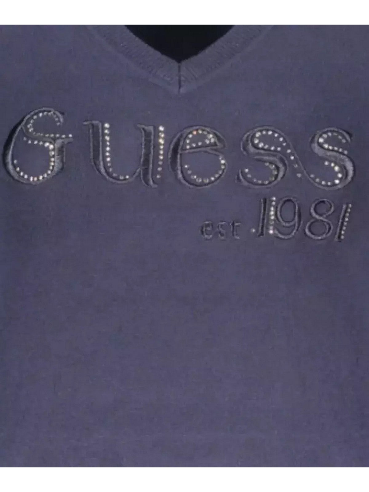 GUESS Maglione Donna LS VN SAYLOR LOGO SWTR W5BR41 Z2NQ2 G77G SUITING BLUE