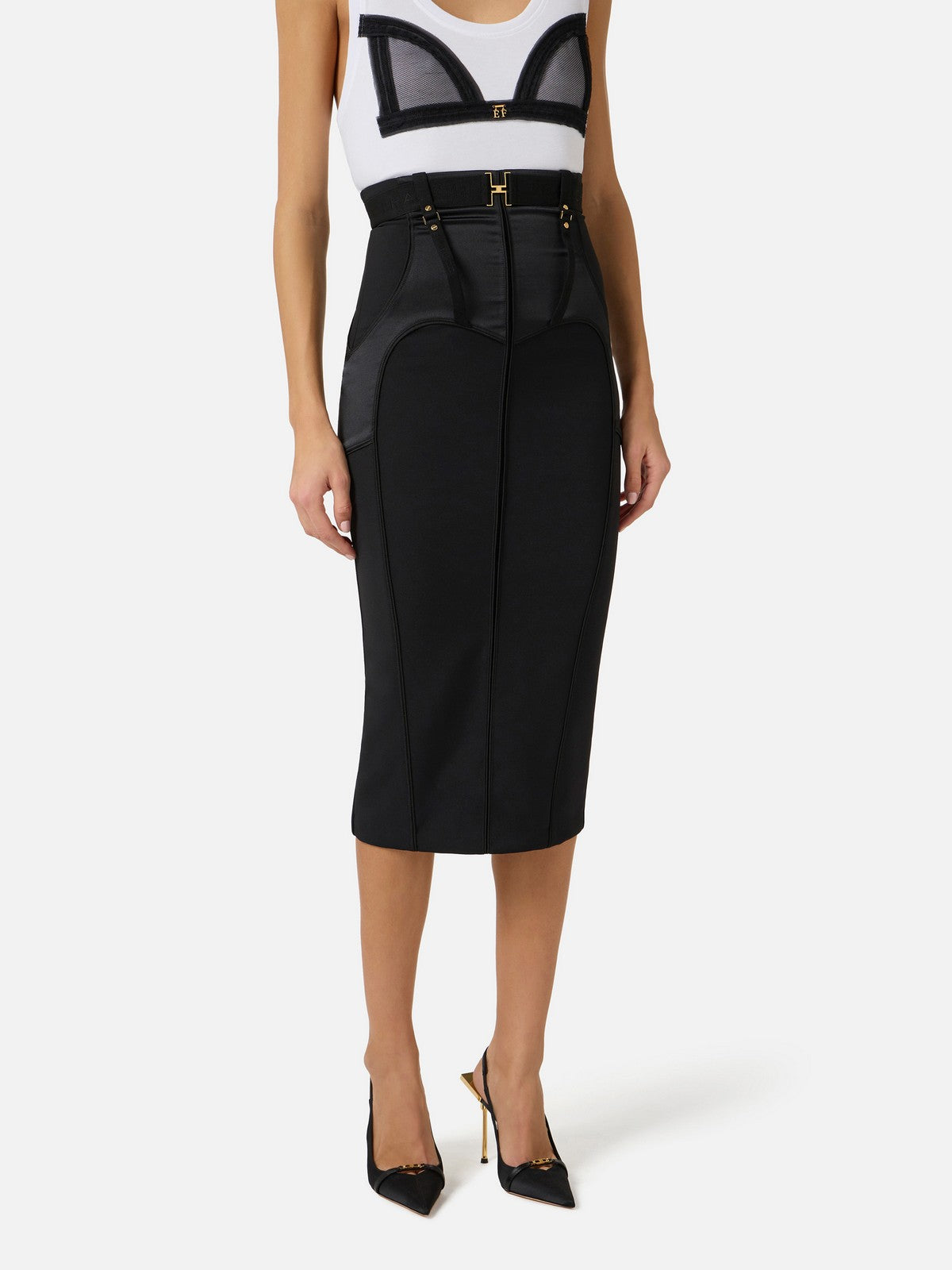 ELISABETTA FRANCHI Gonna Donna  GO14862E2 110 Nero