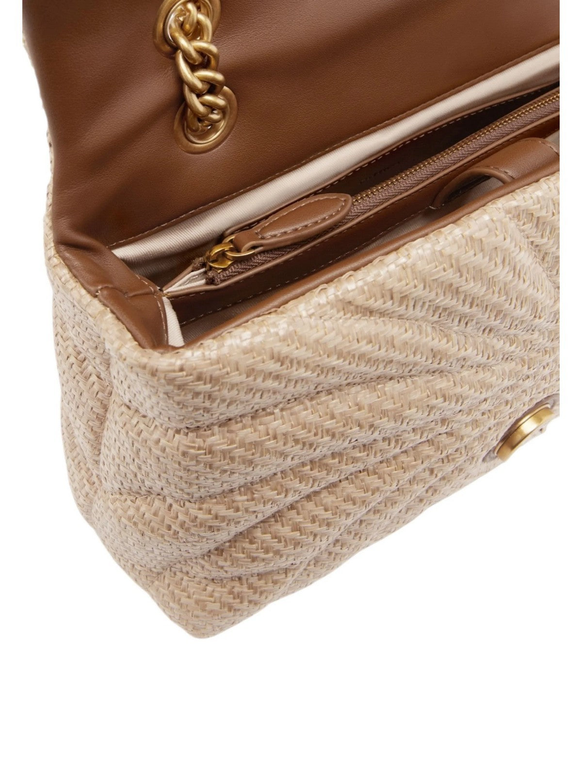 PINKO Borsa Donna  100038-A2C8 C50Q BEIGE-GRIGIO FUMO-ANTIQUE GOLD gioboutiqueweb